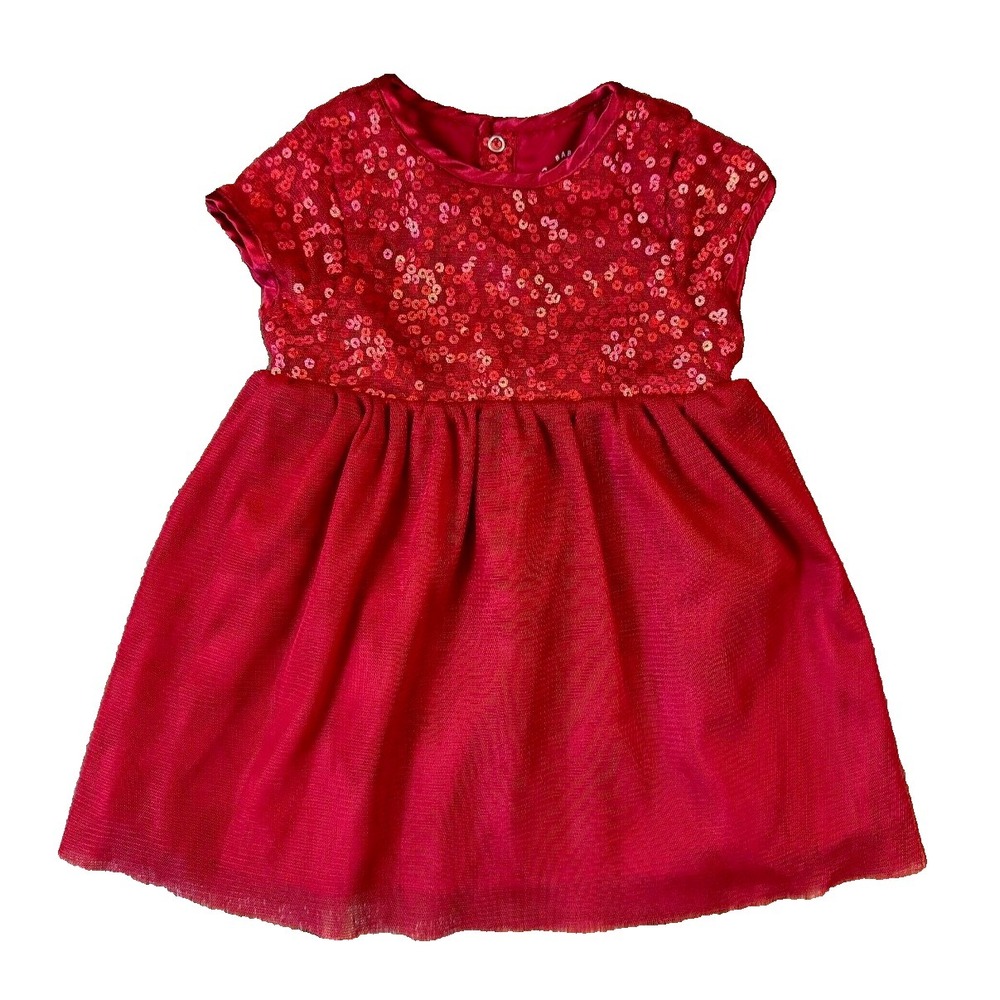 Cat & Jack Toddler Baby Girl‎ Dress 12 Months Red Christmas Holiday Valentines